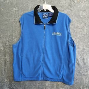 Polar Sportswear Vest Men's XL Blue Men's Fleece Full Zip Alaska